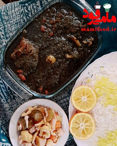 چلو خورشت سبزی