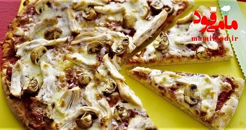 پیتزا مرغ و قارچ