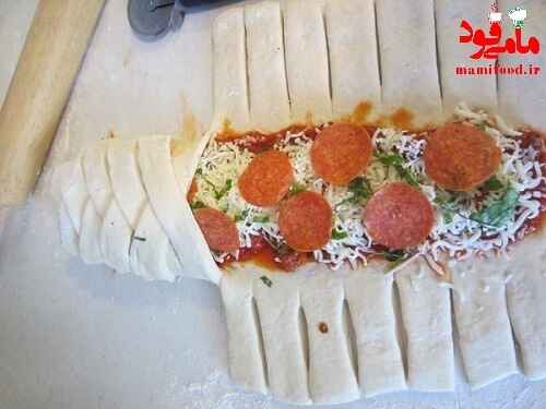 پیتزا پپرونی گیس شده