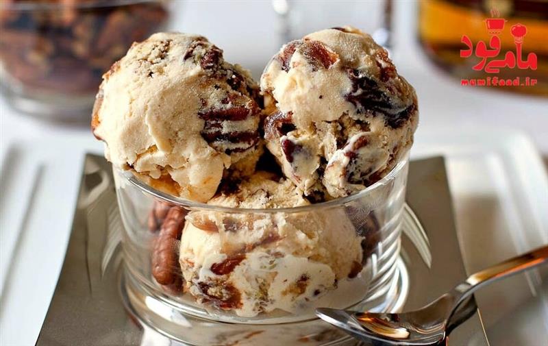 بستنی خرما و گردو