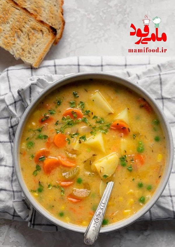 سوپ سبزیجات خامه ای
