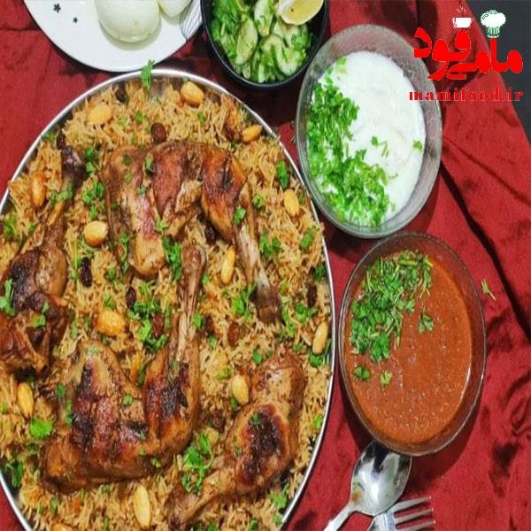 کبسا عربی با گوشت مرغ