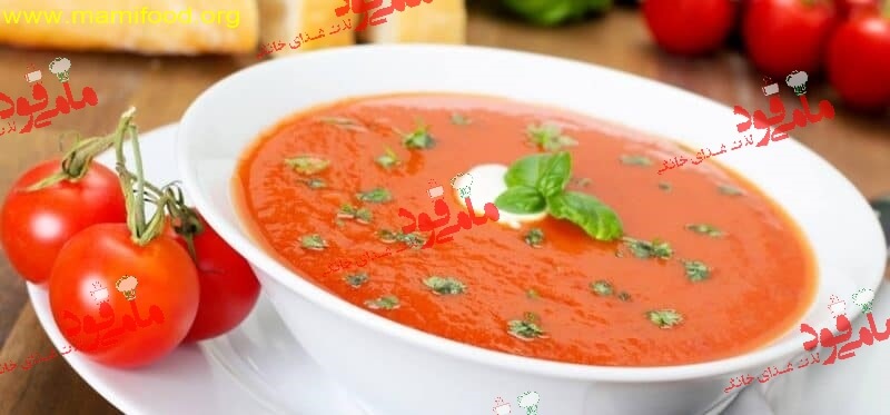 سوپ گوجه فرنگی با ماکروفر
