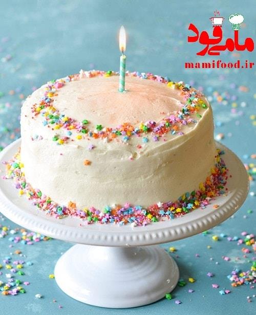 کیک تولد وانیلی