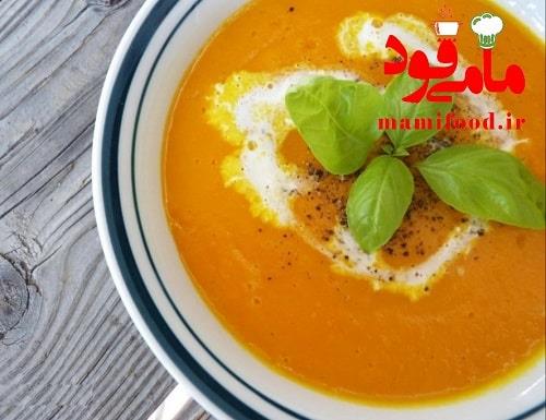 سوپ کدو حلوایی و هویج 