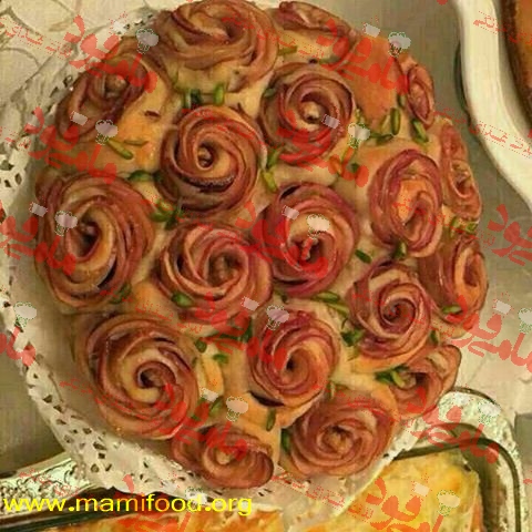 پیتزای لقمه‌ای به شکل گل