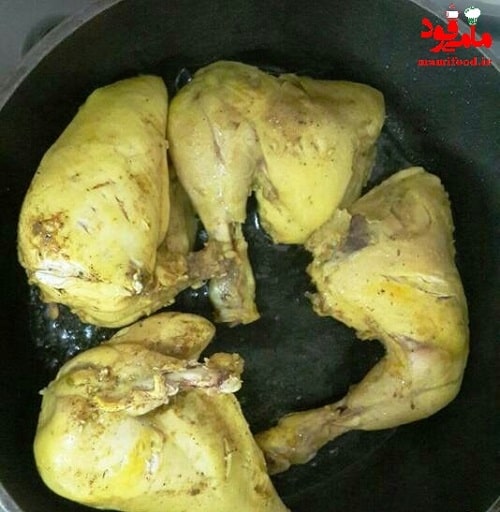 شوید پلو با مرغ