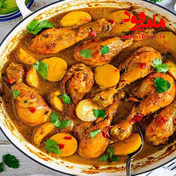 خورش مرغ و سیب زمینی 