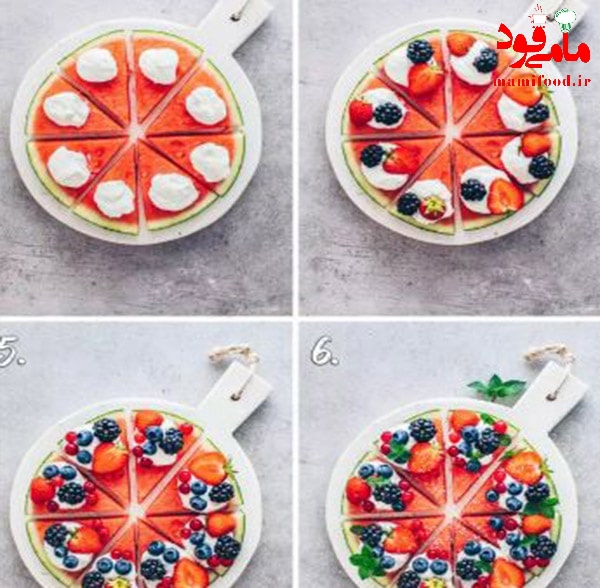 پیتزا هندوانه با توت | دستور العمل آسان