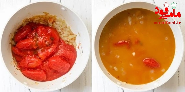 سوپ گوجه فرنگی برشته 